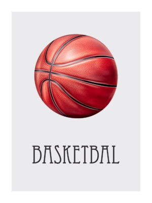 Dětský plakát Basketbalový míč 027