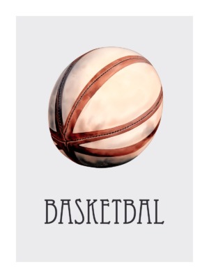 Dětský plakát Basketbalový míč 028