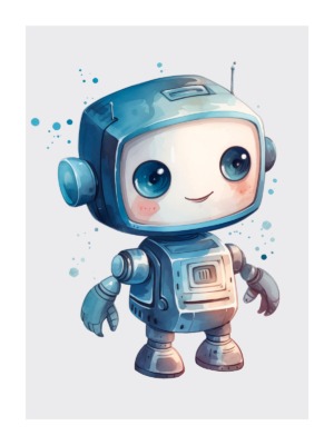 Dětský plakát Robot kamarád 053