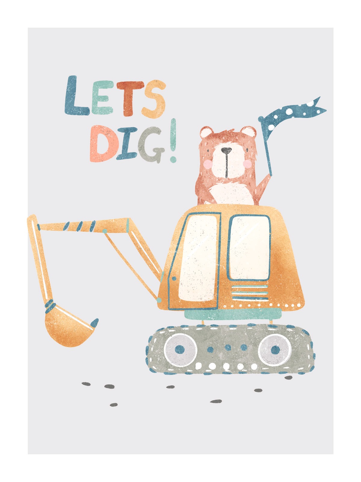 Dětský plakát Bagr Let´s dig 058