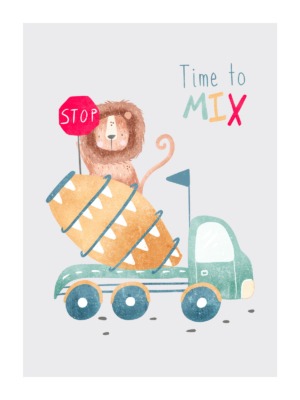 Dětský plakát Míchačka Time to mix 060