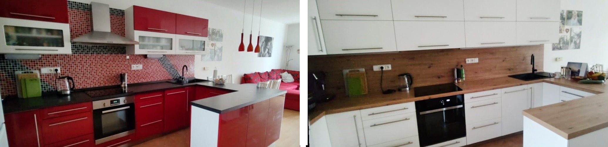 Moderní renovace kuchyně a chytře vyřešené pracovní zóny ve spojeném prostoru