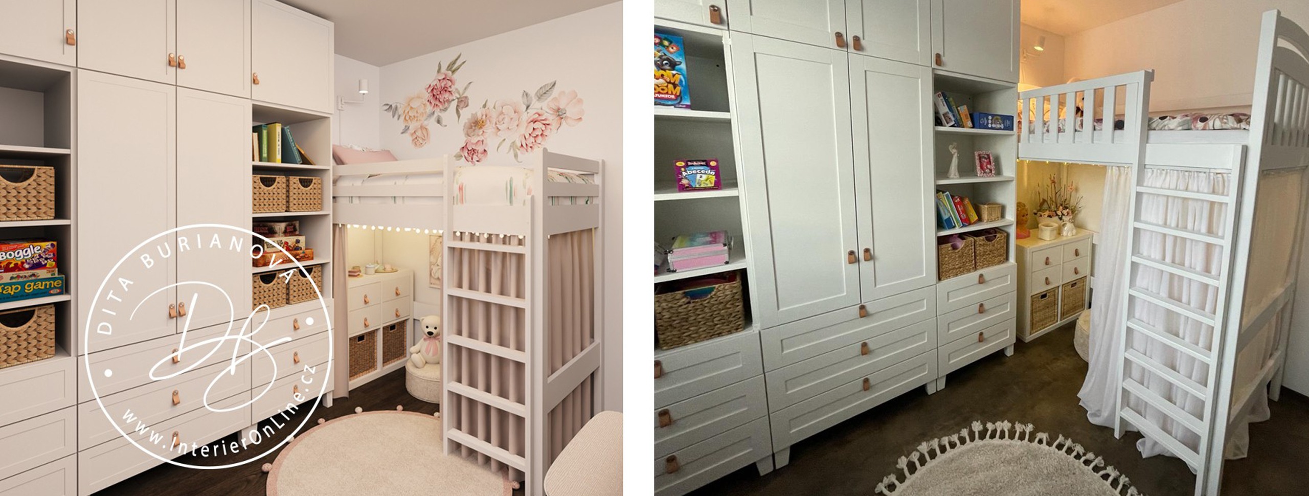 pokojíček ikea platsa s vyvýšenou postelí pro holčičku